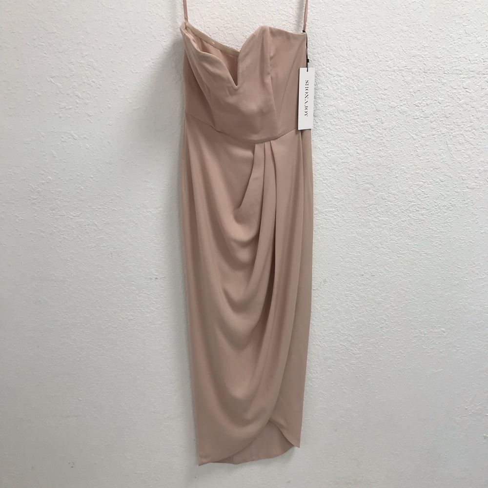 NWT Shonajoy U-Wired Bustier Draped Dress Size 2